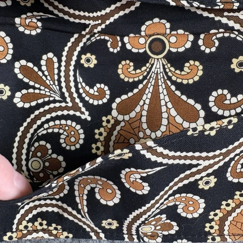 Y2K  Vera Bradley Checkbook Wallet Black Brown Paisley Boho Preppy‎